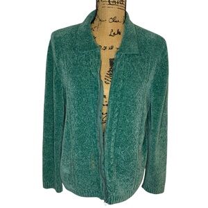 Alfred Dunner Knit Cable Stitch Long Sleeve Sweater Size M